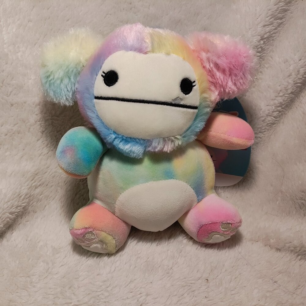 Squishmallow Zaylee the Rainbow Tie Dye Bigfoot Yeti 7"